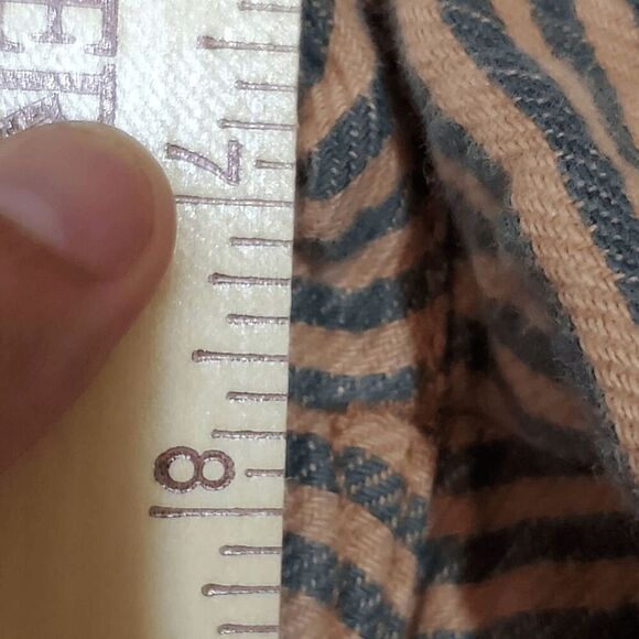 MAISON SCOTCH Women's Brown Striped Distressed Cut Off Shorts 32 - Picture 6 of 8